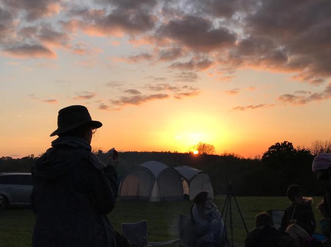 Sunset at Britchcombe Farm Campsite